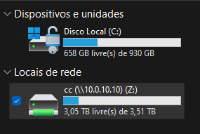 Adicionar Local de Rede